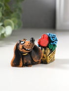 Фигурка полистоун «Такса: доставка счастья», 3×4.5×8.6 см  (артикул 10990016)  большой выбор товаров оптом и в розницу по низким ценам с доставкой