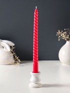 Свеча витая 25 см, 57 г, 5 ч, красный - Фото 1