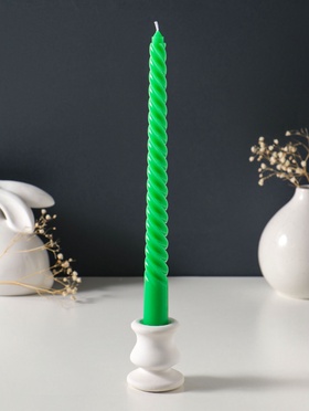Свеча витая 25 см, 57 г, 5 ч, зелёный  (артикул 10996968)  большой выбор товаров оптом и в розницу по низким ценам с доставкой