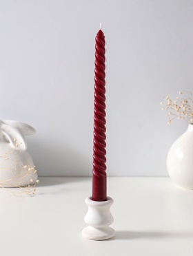 Свеча витая 25 см, 57 г, 5 ч, бордовый  (артикул 10996969)  большой выбор товаров оптом и в розницу по низким ценам с доставкой