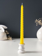 Свеча витая 25 см, 57 г, 5 ч, жёлтый  (артикул 10996971)  большой выбор товаров оптом и в розницу по низким ценам с доставкой