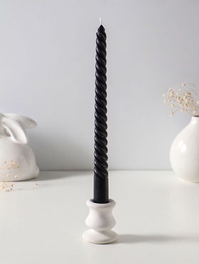 Свеча витая 25 см, 57 г, 5 ч, чёрный  (артикул 10996972)  большой выбор товаров оптом и в розницу по низким ценам с доставкой