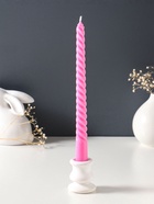 Свеча витая 25 см, 57 г, 5 ч, розовый - Фото 1