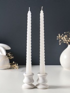 Набор свечей витых 25 см, 2 шт., 57 г, 5 ч, белый - Фото 2