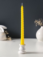 Набор свечей витых 25 см, 2 шт., 57 г, 5 ч, жёлтый - Фото 3