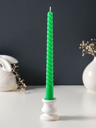 Набор свечей витых 25 см, 2 шт., 57 г, 5 ч, зелёный - Фото 3