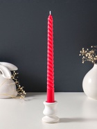 Набор свечей витых 25 см, 2 шт., 57 г, 5 ч, красный  (артикул 10996984)  большой выбор товаров оптом и в розницу по низким ценам с доставкой