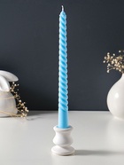 Набор свечей витых 25 см, 2 шт., 57 г, 5 ч, пастельно-голубой - Фото 3