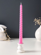 Набор свечей витых 25 см, 2 шт., 57 г, 5 ч, розовый  (артикул 10996988)  большой выбор товаров оптом и в розницу по низким ценам с доставкой