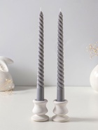 Набор свечей витых 25 см, 2 шт., 57 г, 5 ч, серый  (артикул 10996989)  большой выбор товаров оптом и в розницу по низким ценам с доставкой