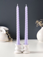 Набор свечей витых 25 см, 2 шт., 57 г, 5 ч, лаванда - Фото 2