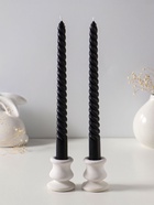 Набор свечей витых 25 см, 2 шт., 57 г, 5 ч, чёрный  (артикул 10996993)  большой выбор товаров оптом и в розницу по низким ценам с доставкой
