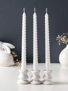 Набор свечей витых 25 см, 3 шт., 57 г, 5 ч, белый - Фото 2