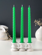 Набор свечей витых 25 см, 3 шт., 57 г, 5 ч, зелёный  (артикул 10996997)  большой выбор товаров оптом и в розницу по низким ценам с доставкой