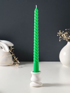 Набор свечей витых 25 см, 3 шт., 57 г, 5 ч, зелёный  (артикул 10996997)  большой выбор товаров оптом и в розницу по низким ценам с доставкой