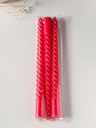 Набор свечей витых 25 см, 3 шт., 57 г, 5 ч, красный - Фото 4