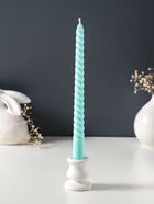 Набор свечей витых 25 см, 3 шт., 57 г, 5 ч, мятный - Фото 3