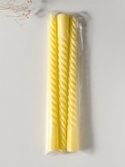 Набор свечей витых 25 см, 3 шт., 57 г, 5 ч, пастельно-жёлтый - Фото 4