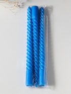 Набор свечей витых 25 см, 3 шт., 57 г, 5 ч, синий - Фото 4