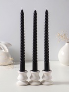 Набор свечей витых 25 см, 3 шт., 57 г, 5 ч, чёрный - Фото 2