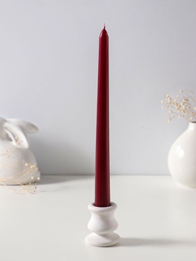 Свеча античная 25 см, 58 г, 7 ч, бордовый  (артикул 10997011)  большой выбор товаров оптом и в розницу по низким ценам с доставкой