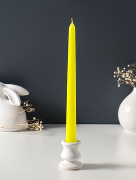 Свеча античная 25 см, 58 г, 7 ч, жёлтый  (артикул 10997012)  большой выбор товаров оптом и в розницу по низким ценам с доставкой