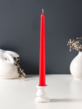 Свеча античная 25 см, 58 г, 7 ч, красный  (артикул 10997014)  большой выбор товаров оптом и в розницу по низким ценам с доставкой