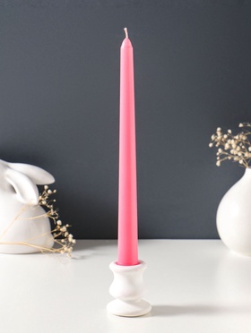 Свеча античная 25 см, 58 г, 7 ч, розовый  (артикул 10997017)  большой выбор товаров оптом и в розницу по низким ценам с доставкой