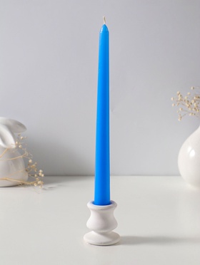 Свеча античная 25 см, 58 г, 7 ч, синий  (артикул 10997019)  большой выбор товаров оптом и в розницу по низким ценам с доставкой