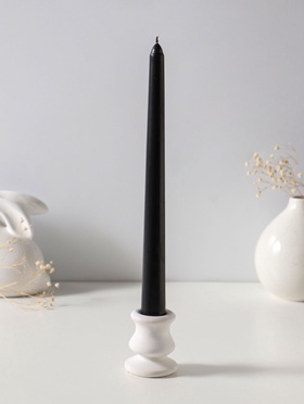 Свеча античная 25 см, 58 г, 7 ч, чёрный  (артикул 10997023)  большой выбор товаров оптом и в розницу по низким ценам с доставкой