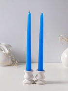 Набор свечей античных 25 см, 2 шт., 58 г, 7 ч, синий  (артикул 10997034)  большой выбор товаров оптом и в розницу по низким ценам с доставкой