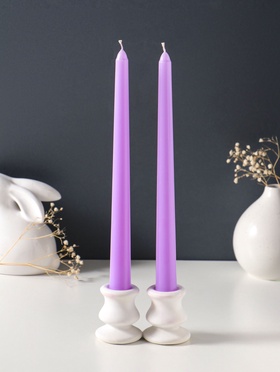 Набор свечей античных 25 см, 2 шт., 58 г, 7 ч, лаванда  (артикул 10997036)  большой выбор товаров оптом и в розницу по низким ценам с доставкой