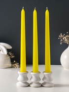 Набор свечей античных 25 см, 3 шт., 58 г, 7 ч, жёлтый  (артикул 10997042)  большой выбор товаров оптом и в розницу по низким ценам с доставкой