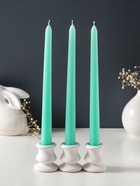 Набор свечей античных 25 см, 3 шт., 58 г, 7 ч, мятный  (артикул 10997053)  большой выбор товаров оптом и в розницу по низким ценам с доставкой