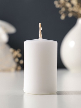 Свеча - цилиндр, 4×6 см, 59 г, 6 ч, белый  (артикул 10997055)  большой выбор товаров оптом и в розницу по низким ценам с доставкой