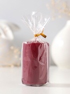 Свеча - цилиндр 4×6 см, 59 г, 6 ч, бордовый - Фото 2