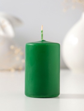 Свеча - цилиндр 4×6 см, 59 г, 6 ч, зелёный  (артикул 10997057)  большой выбор товаров оптом и в розницу по низким ценам с доставкой