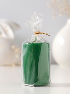 Свеча - цилиндр 4×6 см, 59 г, 6 ч, зелёный - Фото 2