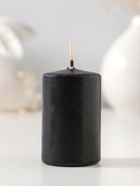 Свеча - цилиндр 4×6 см, 59 г, 6 ч, чёрный  (артикул 10997059)  большой выбор товаров оптом и в розницу по низким ценам с доставкой