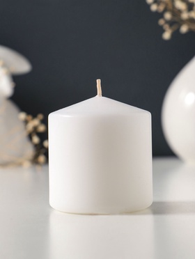 Свеча - цилиндр 6×6.5 см, белый  (артикул 10997061)  большой выбор товаров оптом и в розницу по низким ценам с доставкой