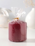 Свеча - цилиндр 6×6.5 см, бордовый  (артикул 10997062)  большой выбор товаров оптом и в розницу по низким ценам с доставкой