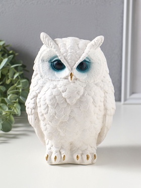 Копилка для денег «Филин Филя», 13×13×20 см, белый  (артикул 10997165)  большой выбор товаров оптом и в розницу по низким ценам с доставкой