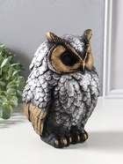 Копилка для денег «Филин Филя», гипс, 13×13×20 см, серебро с бронзой  (артикул 11005029)  большой выбор товаров оптом и в розницу по низким ценам с доставкой