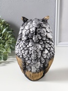 Копилка для денег «Филин Филя», гипс, 13×13×20 см, серебро с бронзой - Фото 3