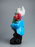 УЦЕНКА Копилка «Кот большой с тюльпанами» серый 23×16.5×40 см МИКС - Фото 3