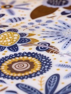 УЦЕНКА Поднос круглый с бортиками "Васильки" дерево манго 35х35х6,5 см - Фото 10