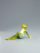 УЦЕНКА Сувенир полистоун «Лягушонок в набедренной повязке из листьев, с цветком во рту» 15×9.5×8 см - Фото 2