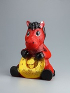 УЦЕНКА Копилка «Конь с подковой» 24 см, красный 11008249