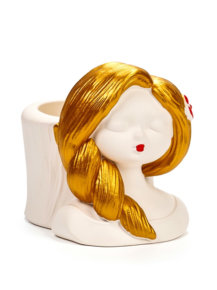 Декоративное кашпо для цветов «Русская красавица», 50 мл, 9×7×8 см, гипс