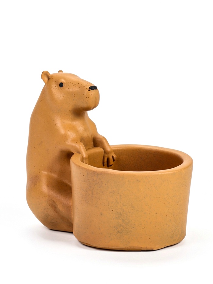 Декоративное кашпо для цветов «Капибара», 50 мл, 8×6×8 см, гипс
